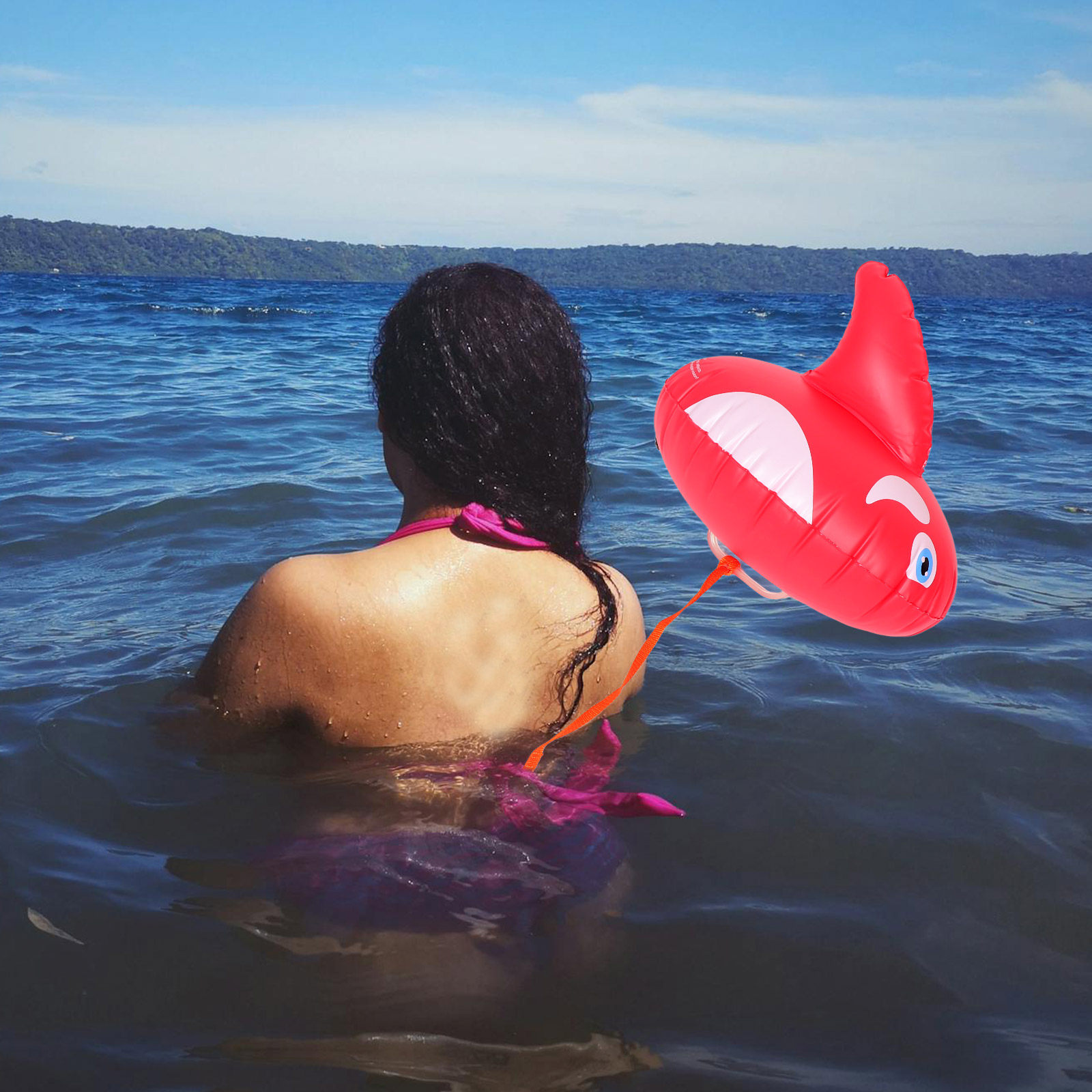 Swim Buoy Open Water - Opblaasbare zwemboei Verstelbare heupgordel Veiligheidsvlotter Levensreddende